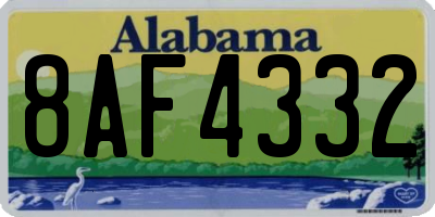 AL license plate 8AF4332