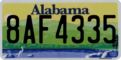 AL license plate 8AF4335