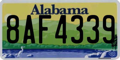 AL license plate 8AF4339