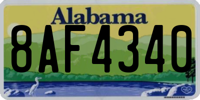 AL license plate 8AF4340