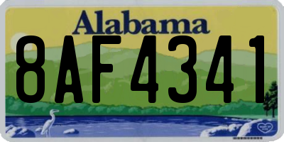 AL license plate 8AF4341