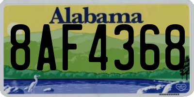 AL license plate 8AF4368