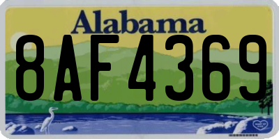 AL license plate 8AF4369
