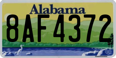 AL license plate 8AF4372