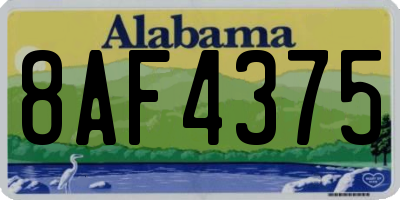 AL license plate 8AF4375