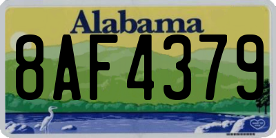 AL license plate 8AF4379
