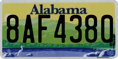 AL license plate 8AF4380