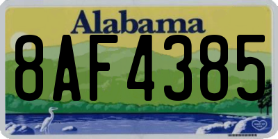 AL license plate 8AF4385