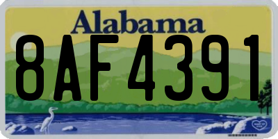 AL license plate 8AF4391
