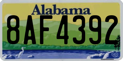 AL license plate 8AF4392