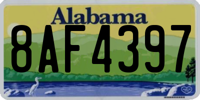 AL license plate 8AF4397