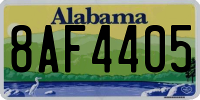 AL license plate 8AF4405