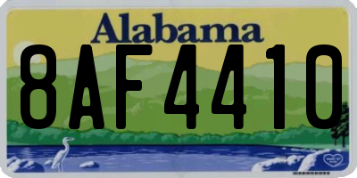 AL license plate 8AF4410
