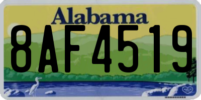 AL license plate 8AF4519