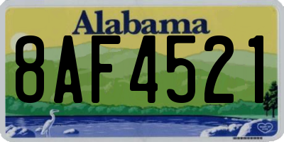 AL license plate 8AF4521