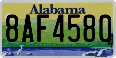 AL license plate 8AF4580