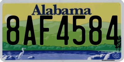 AL license plate 8AF4584