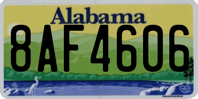 AL license plate 8AF4606