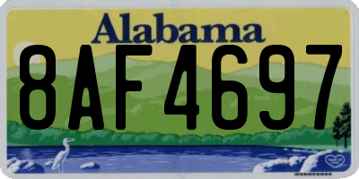 AL license plate 8AF4697