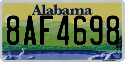 AL license plate 8AF4698