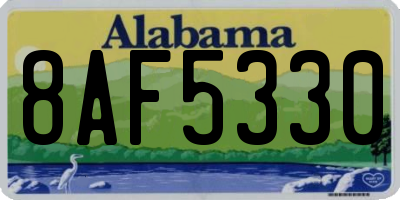 AL license plate 8AF5330