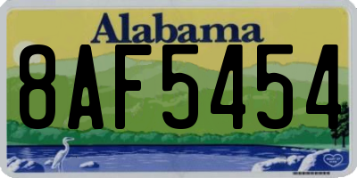AL license plate 8AF5454