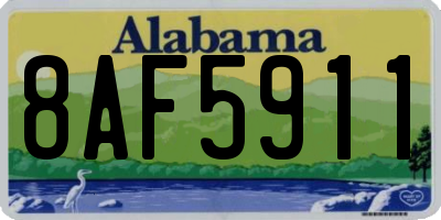 AL license plate 8AF5911