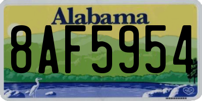 AL license plate 8AF5954