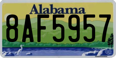AL license plate 8AF5957