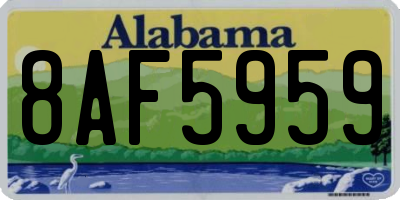 AL license plate 8AF5959
