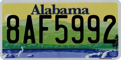 AL license plate 8AF5992