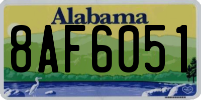 AL license plate 8AF6051