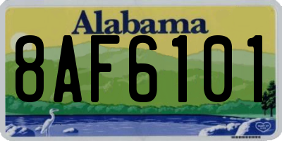 AL license plate 8AF6101