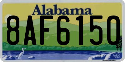 AL license plate 8AF6150