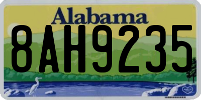 AL license plate 8AH9235