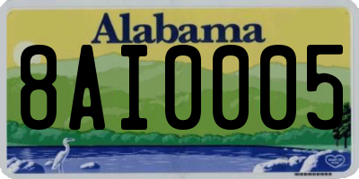 AL license plate 8AI0005