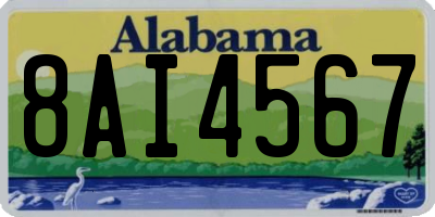 AL license plate 8AI4567