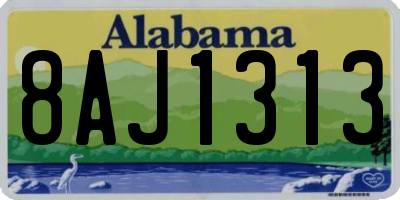 AL license plate 8AJ1313