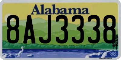 AL license plate 8AJ3338