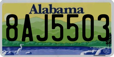 AL license plate 8AJ5503