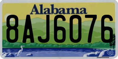 AL license plate 8AJ6076