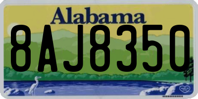 AL license plate 8AJ8350