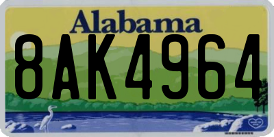 AL license plate 8AK4964