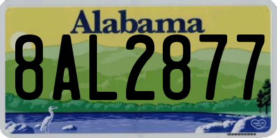 AL license plate 8AL2877