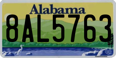 AL license plate 8AL5763