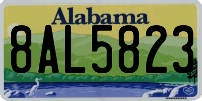 AL license plate 8AL5823