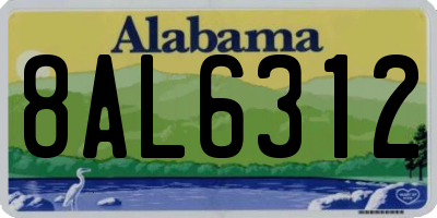 AL license plate 8AL6312