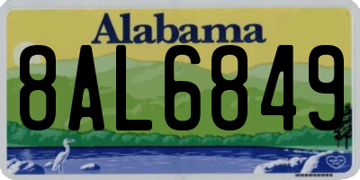 AL license plate 8AL6849