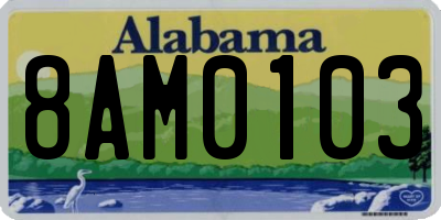 AL license plate 8AM0103