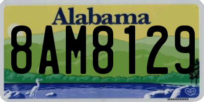 AL license plate 8AM8129